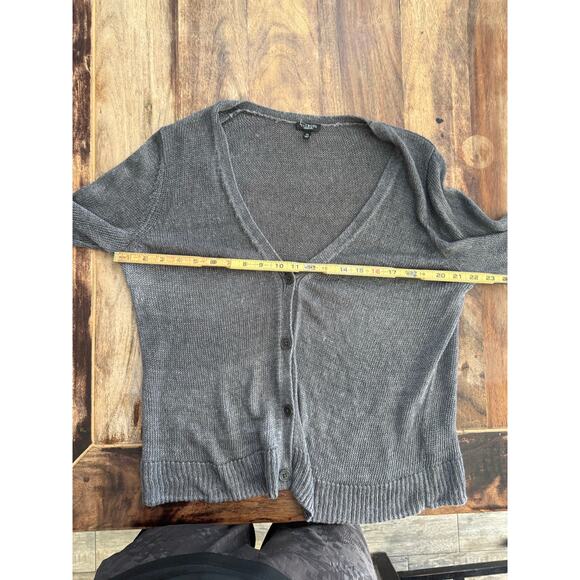 Talbots Women's Gray 3/4 Sleeve Button Up Cardigan Sweater Size XL - Picture 3 of 4